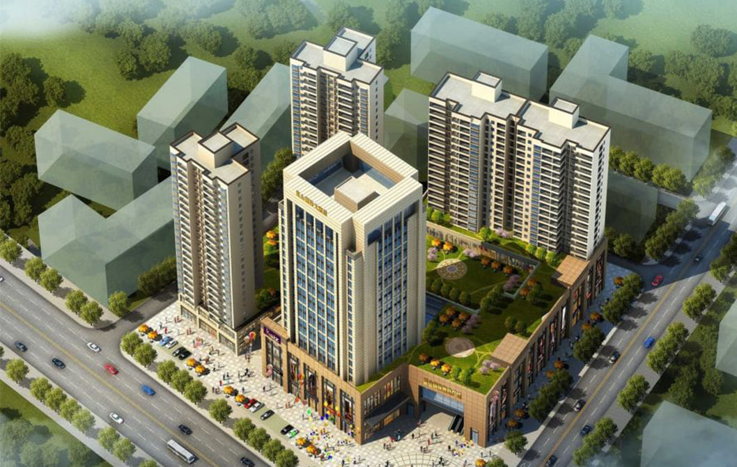 Hunan Langshan International Commercial Plaza Air-cooled heat pump modular chiller